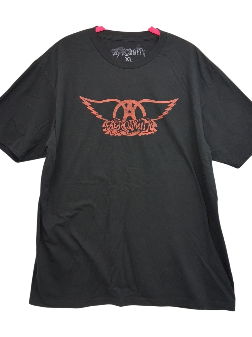 Aerosmith 2019 Men's XL Black Short Sleeve Front Logo Rock Band Music Basic Tee